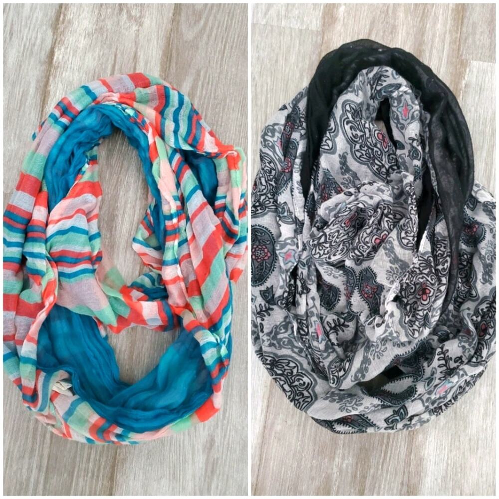 Soft Infinity Scarves Set of 2